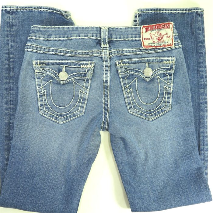 True Religion Billie Super T Jeans Womens 29 Thick Stitch Cotton