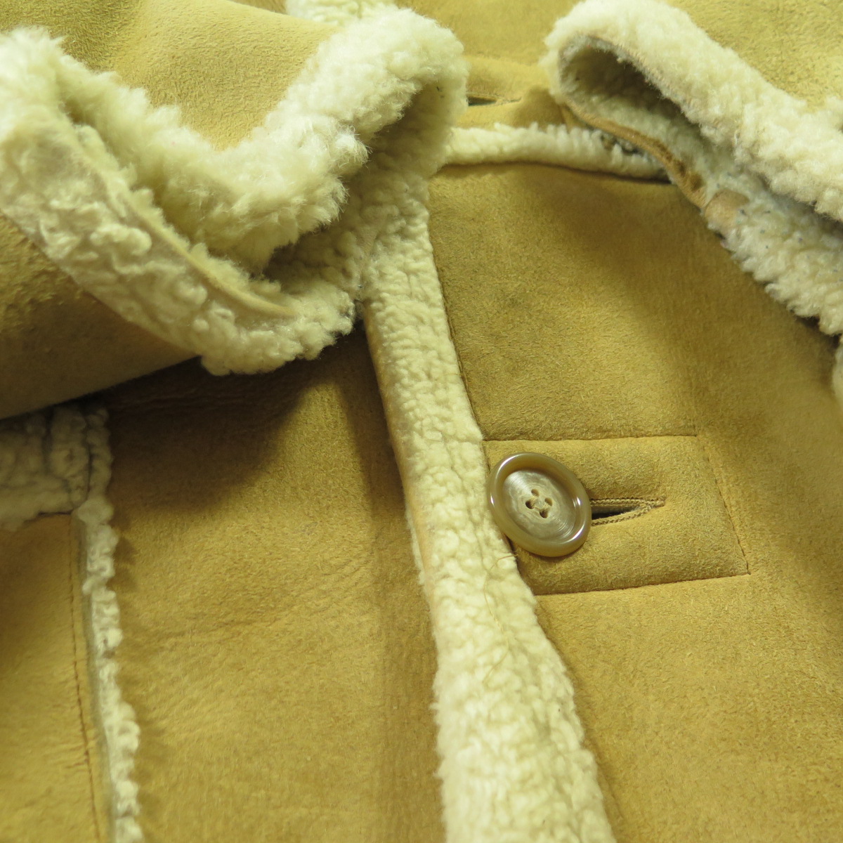 Vintage 90s Marlboro Man Sheepskin Coat XL Shearling Western Big Collar ...