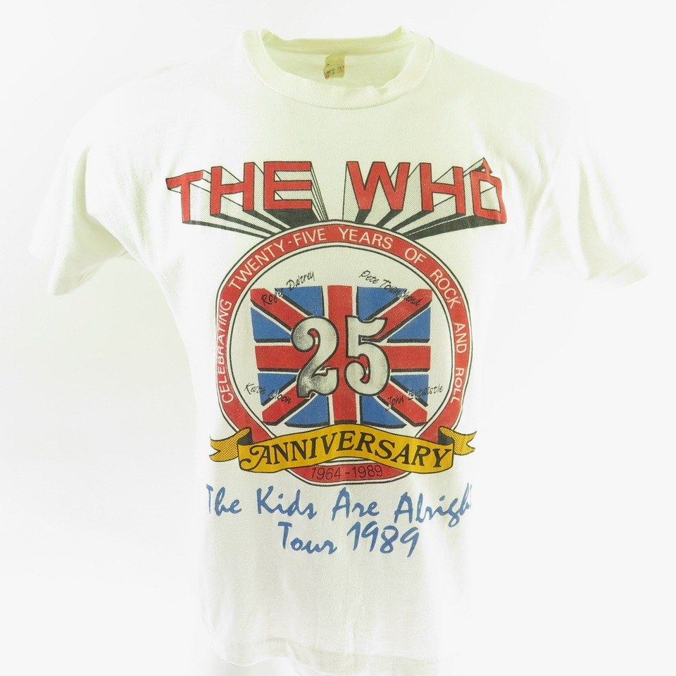 Vintage 80s The Who Tour 1989 T-Shirt Large The Kids Are Alright 25 Years  Band