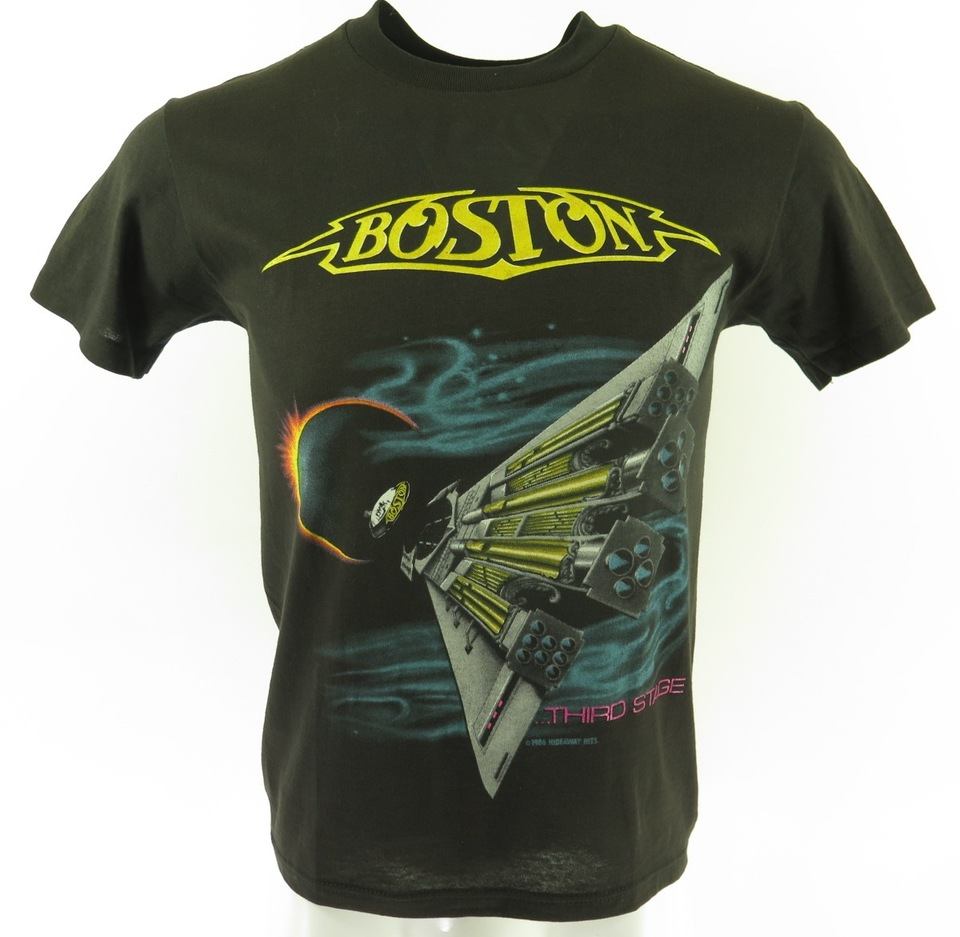 Vintage 80s Boston Third Stage 1987 US Tour T-Shirt Med Deadstock