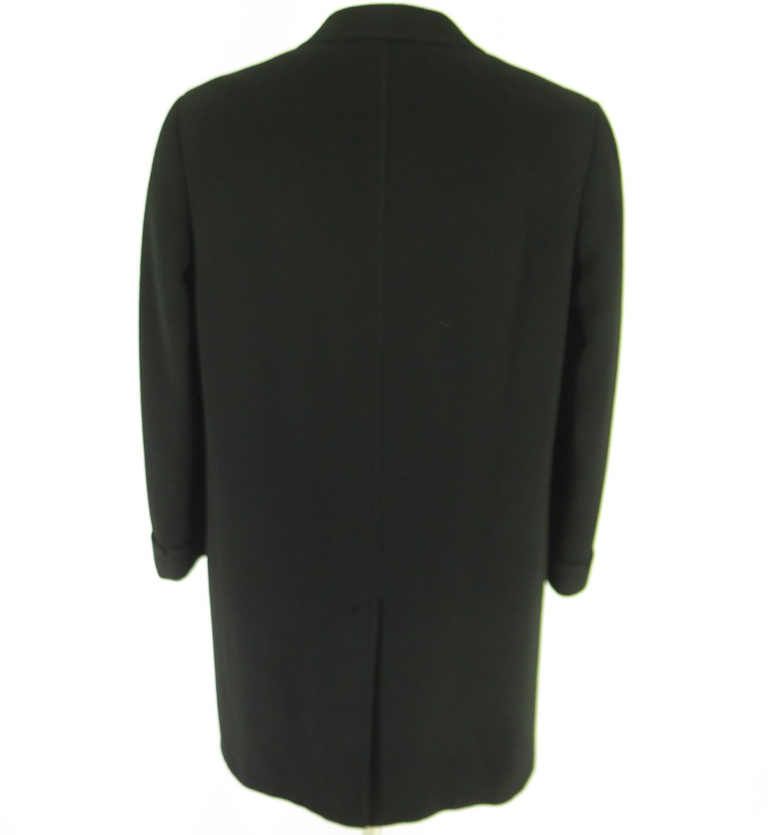 Vintage 60s Black 100% Cashmere Overcoat Coat 42 or Large Black Soft ...