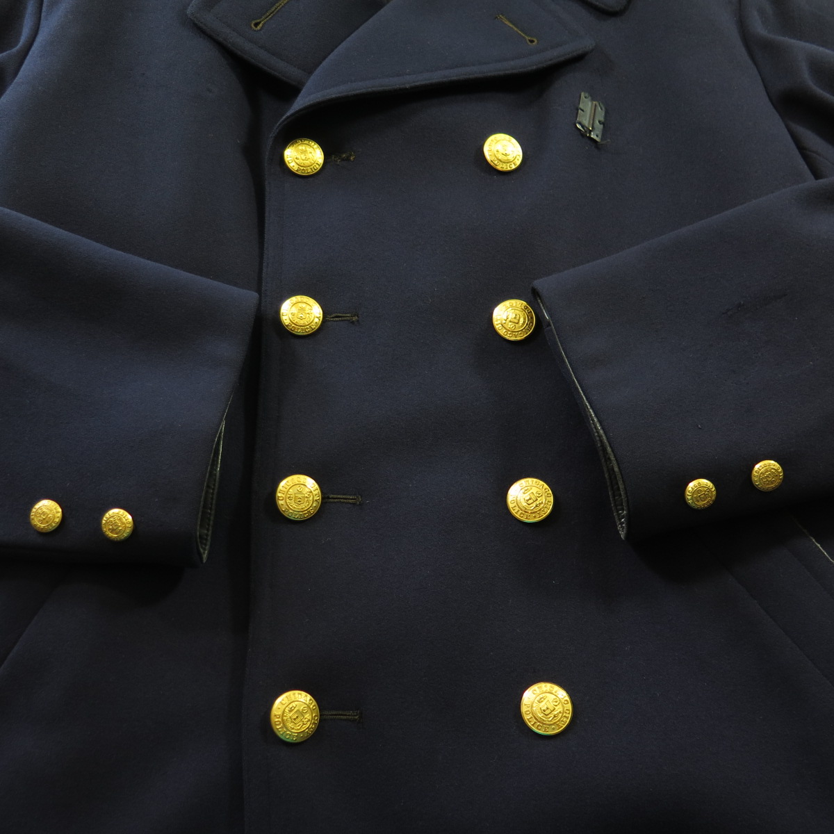 Vintage 50s Chicago Police Pea Coat 44 R Union Made Peacoat Mackinaw ...