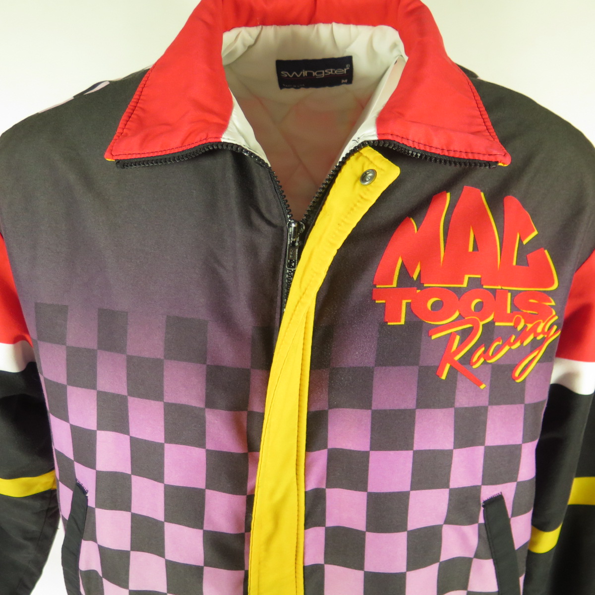 Vintage 80s Mac Tools Racing Jacket Mens M Swingster Wrench of