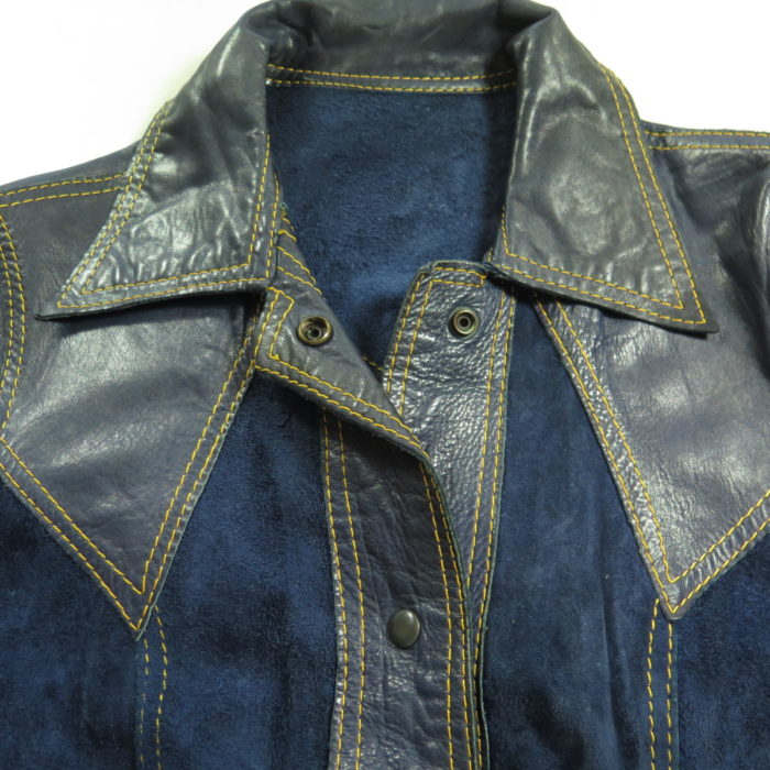 Vintage 60s Reversible Suede Leather Jacket Womens Medium Blue Coat | The  Clothing Vault