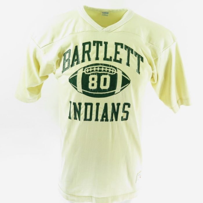 Vintage s Champion Indians Jersey T Shirt Large Football Retro