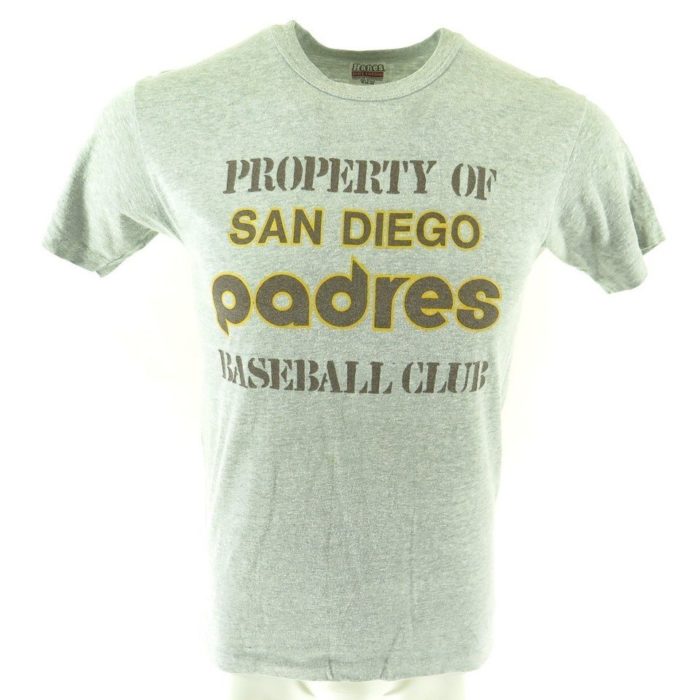 Vintage 80s San Diego Padres T-shirt Medium Super Thin Baseball Club 50/50