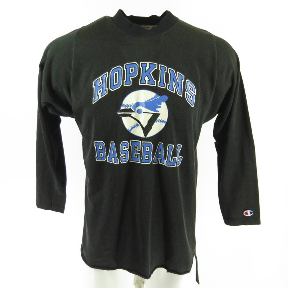 Men's Champion Black Johns Hopkins Blue Jays Jersey T-Shirt