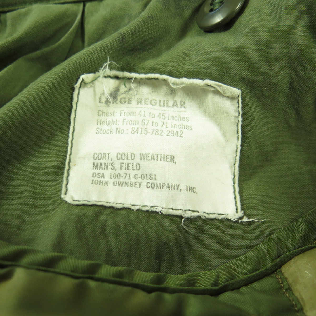 Vintage 70s M-65 Field Jacket Large OG-107 Vietnam War Era With 