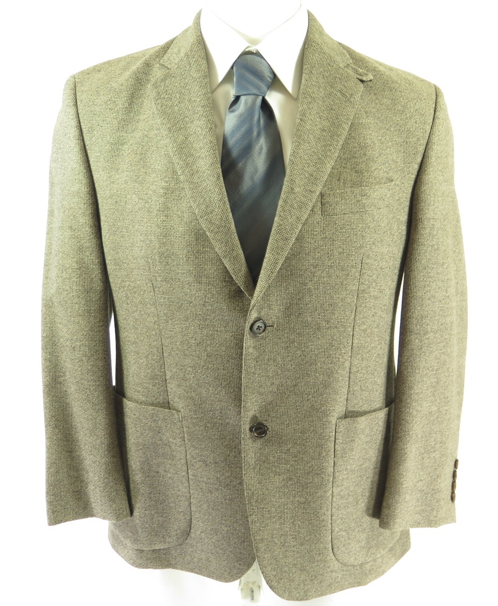 Ralph Lauren Sport Coat Jacket 42 R Large Wool 2 button Gray Beige