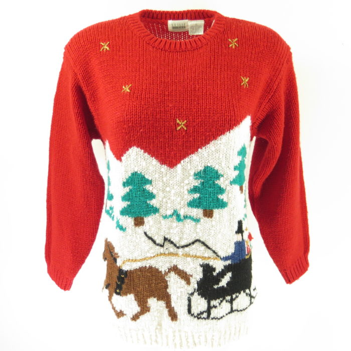 ugly-red-christmas-sleigh-sweater-I19B-1