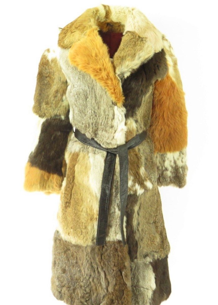 Rabbit-fur-belted-womens-long-coat-H33H-1