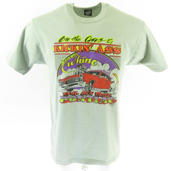 Vintage 80s Real Men Drive Pontiac T-Shirt Large Deadstock Listen to ...