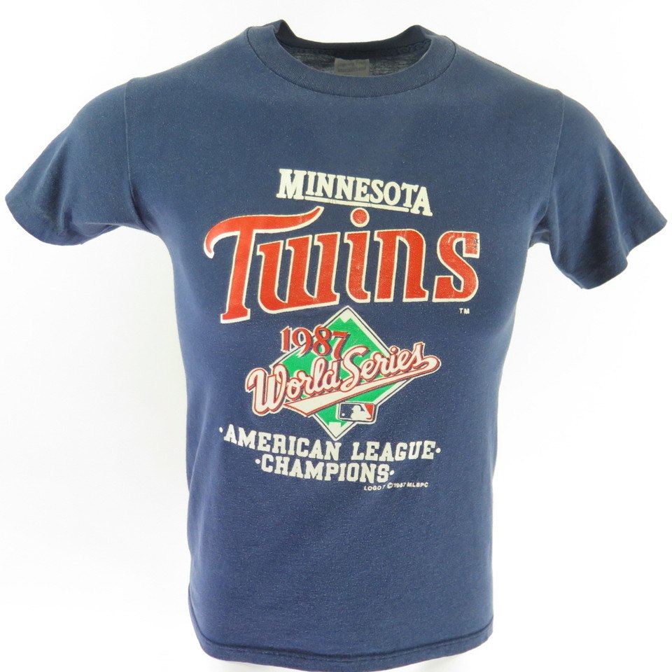Vintage 80s Minnesota Twins Baseball T-Shirt Medium 1987 World Series  Champion