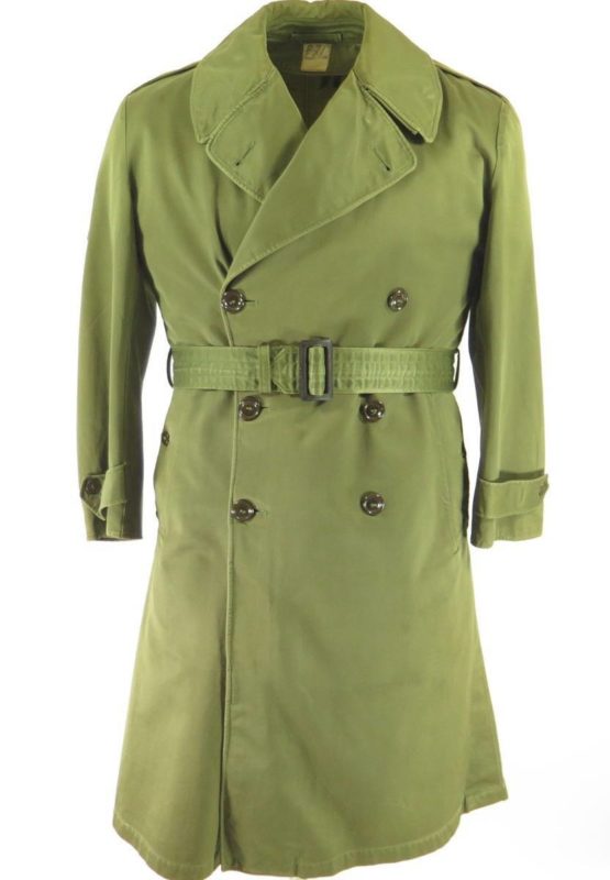 Original Canadian Army Women’s Wool Overcoat Military Surplus Dark Green