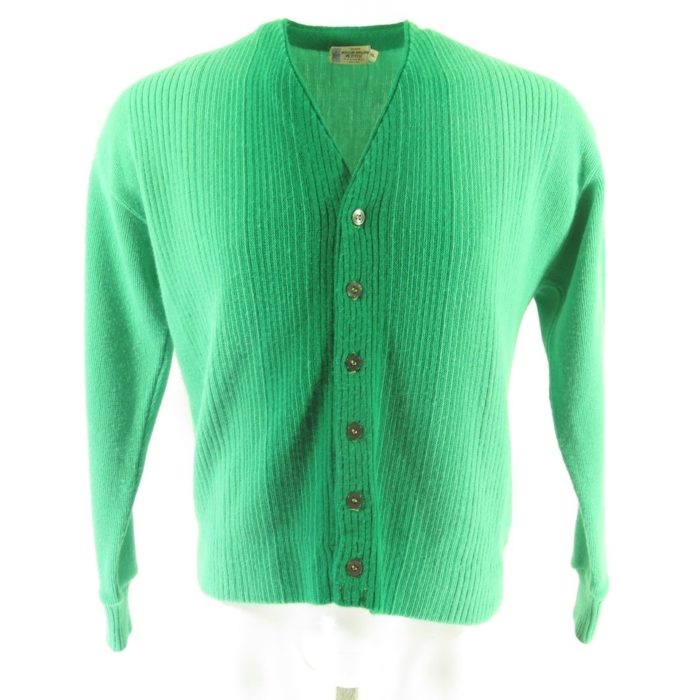 60s-Carigan-sweater-green-virgin-orlon-acrylic-H87K-1