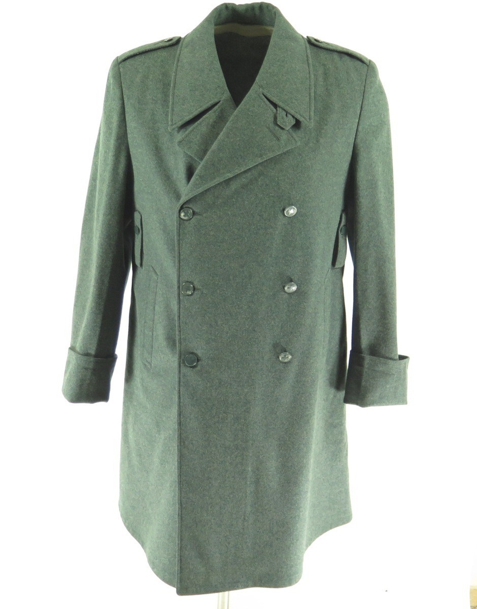 Vintage 60s Swiss Army Coat Wool Overcoat Medium Switzerland The Clothing  Vault