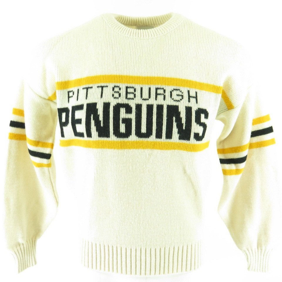 80s Vintage Pittsburgh Penguins Nhl Hockey Long Sleeved Shirt 