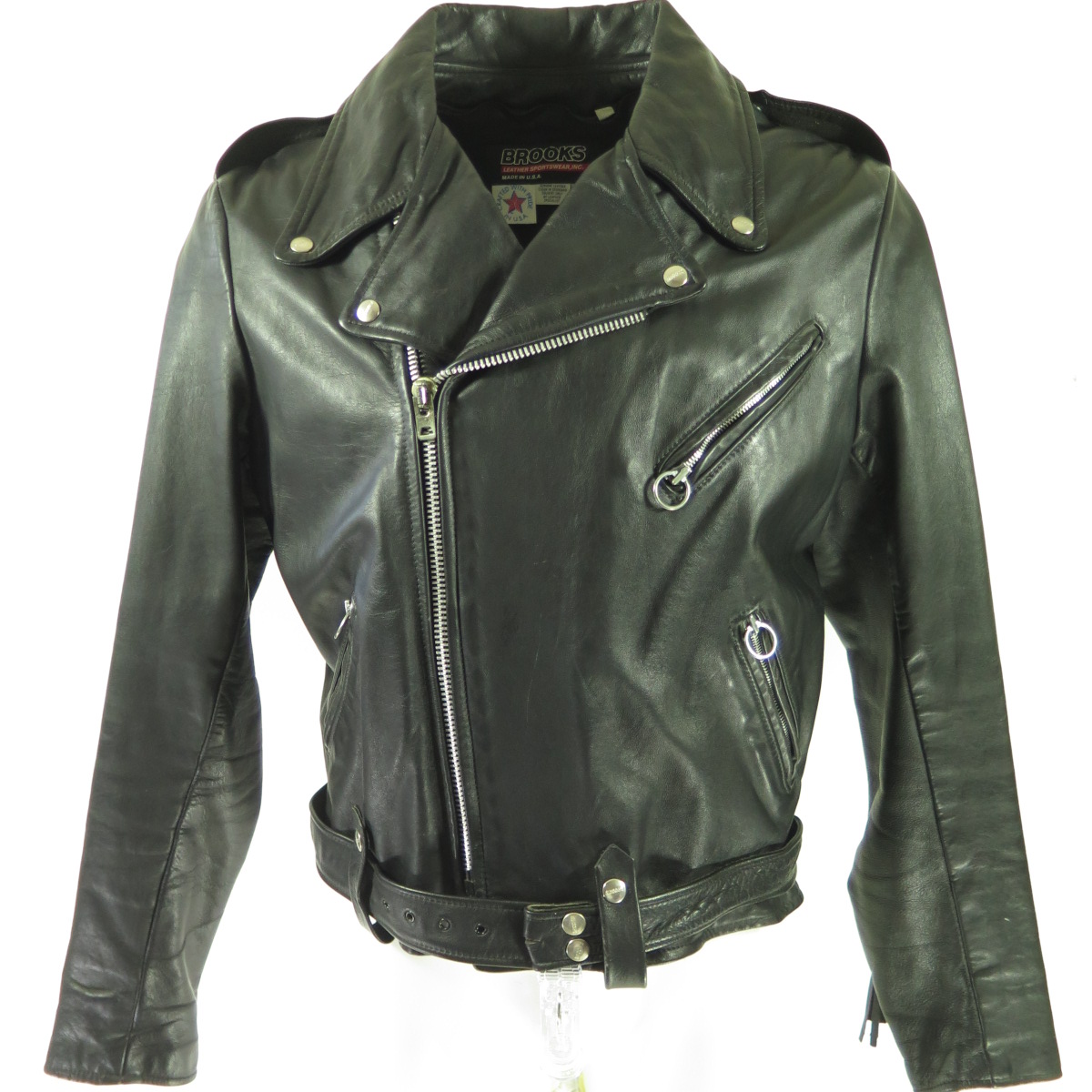 Vintage 80s Brooks Leather Jacket 44 or 