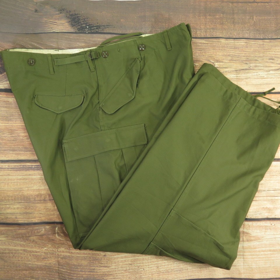 Vintage 50s M-51 US Army Field Trouser Shell Pants XL Long