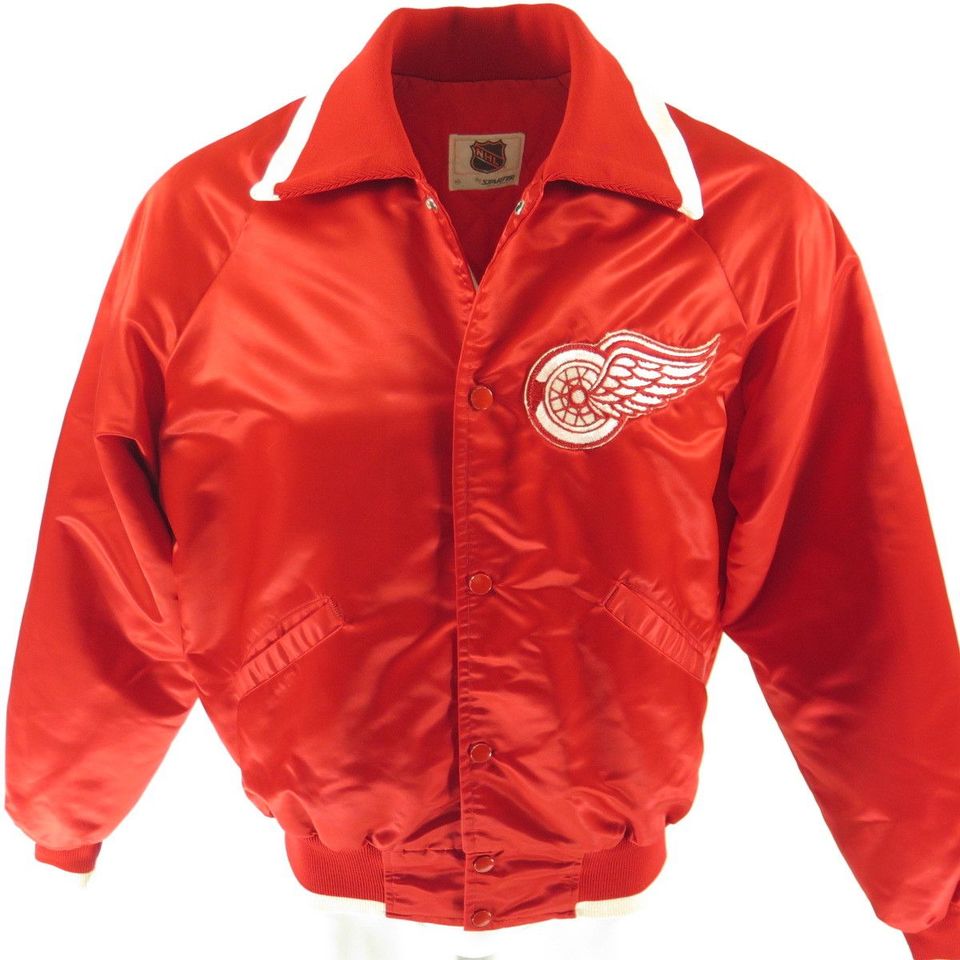 Vintage 1990s Detroit Red Wings Leather Jacket - Maker of Jacket