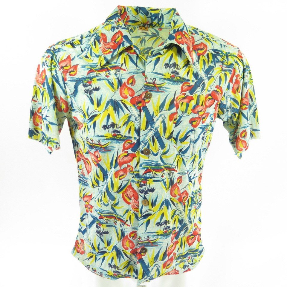 Vintage 1980’s Hutspah Tropical Rayon Shirt